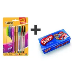 [APP] Conjunto 10 canetas BIC + CAIXA DE BOMBOM NESTLÉ ou GAROTO [Retire na Loja]