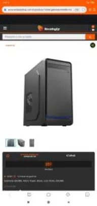 Gabinete 6503BK, Micro Tower, Black, Com fonte, 6503BK