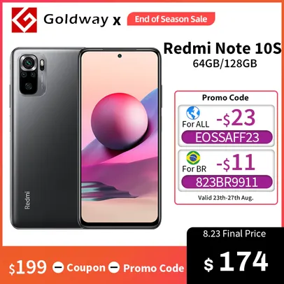 Xiaomi Redmi Note 10S 6/64GB | R$ 887