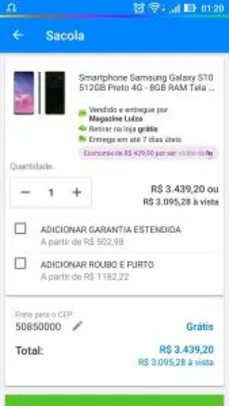 Galaxy S10 512 GB (Clube da Lu)