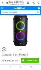 Caixa de Som Portátil Bluetooth JBL Party Box 200 - USB 120W R$1.350