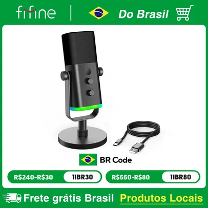 [Do brasil/Gpay/Moedas R$ 200] Microfone Fifine AM8