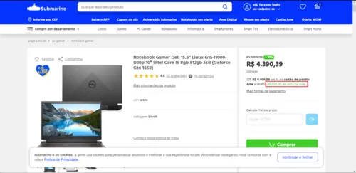 Imagem na descrição da promoção