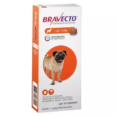 Bravecto Cães 4,5kg a 10kg - Antipulgas e Carrapatos | R$107