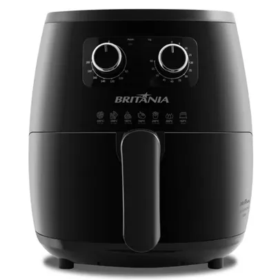 Fritadeira Air Fry Sem Óleo Britânia BFR22PG, 6L, 1500W, 220V, Preto