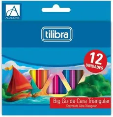 Giz de Cera Big , Tilibra, 12 Cores - R$3