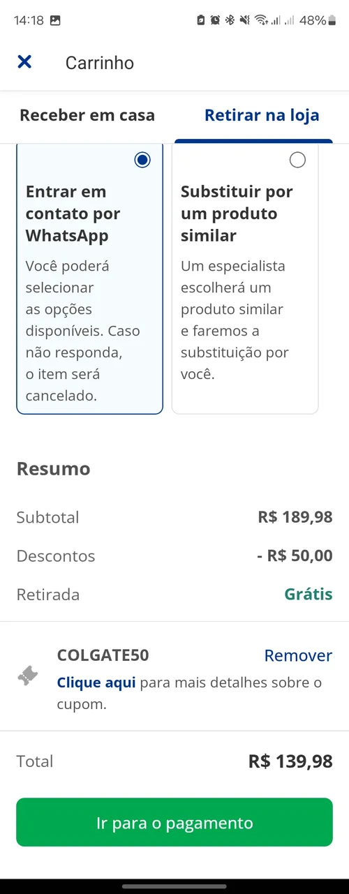 Imagem na descrição da promoção