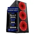 Pc Gamer Fácil Amd ryzen 5 5600G Radeon Vega 7 Graphics 8GB DDR4 2666Mhz HD 500GB - Fonte 500w