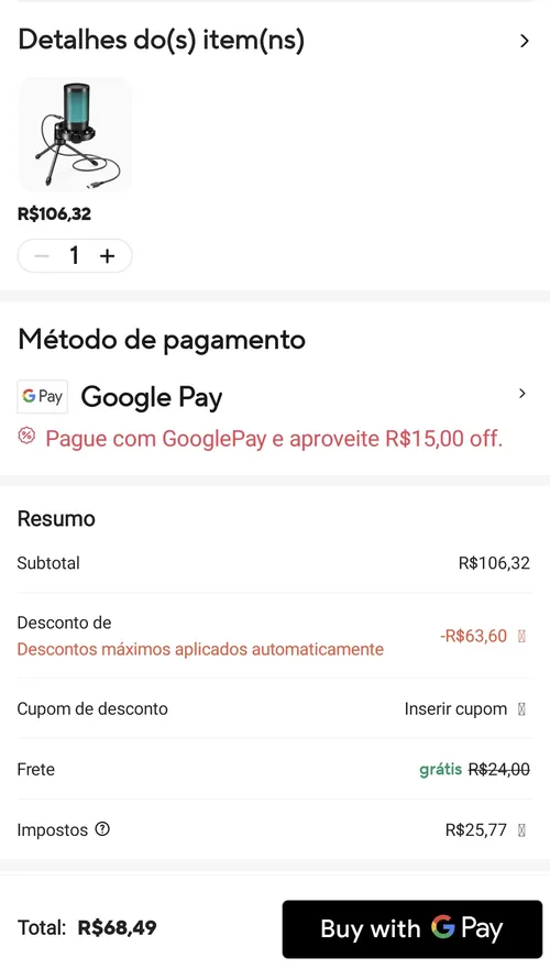 Imagem na descrição da promoção