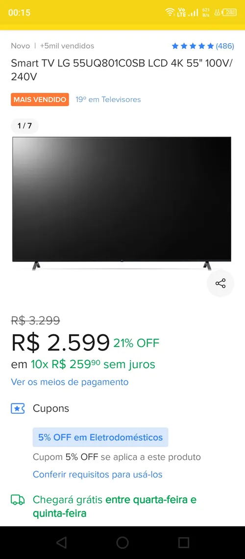 Imagem na descrição da promoção