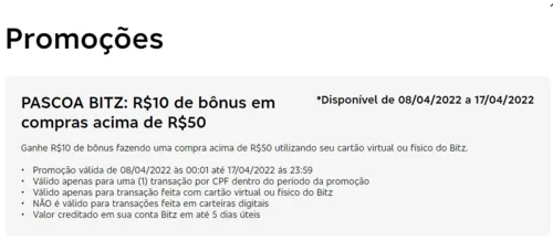 Imagem na descrição da promoção