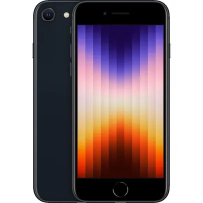 iPhone SE 3ª Geração Apple 64GB iOS 5G Wi-Fi Tela 4.7'' Câmera Dupla 12MP - Meia-noite