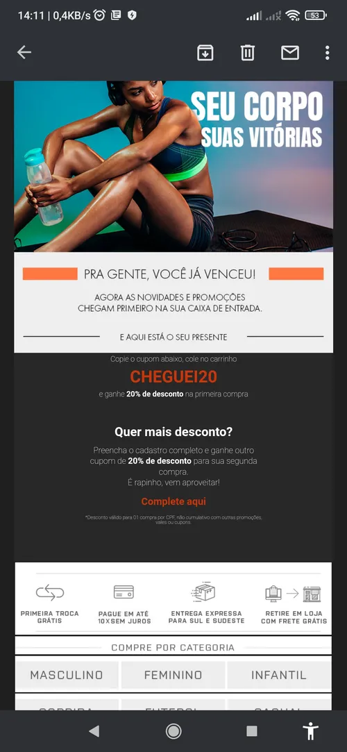 Imagem na descrição da promoção