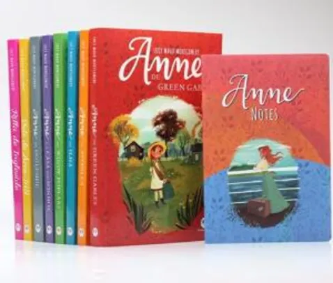 Kit Completo Anne de Green Gables [8 Livros + Bloco de Anotações] | R$73