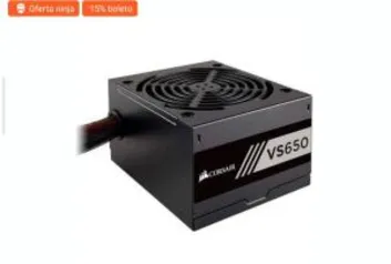 Fonte Corsair 650W 80 Plus White VS650 - CP-9020172 | R$390