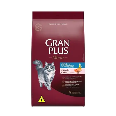 GRANPLUS GATOS CASTRADO SALMÃO E ARROZ 1X10,1kg