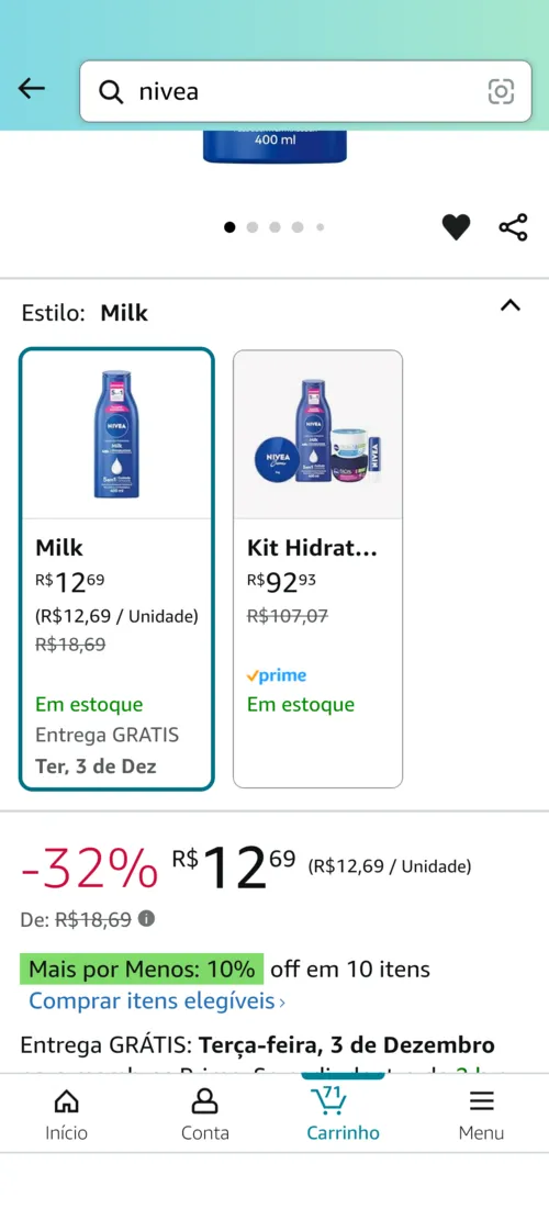 Imagem na descrição da promoção