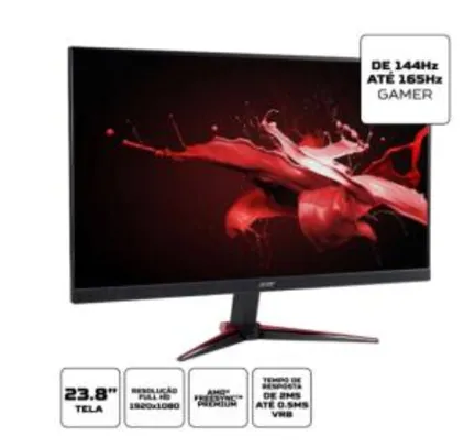 [AME R$1.159] Monitor Gamer Acer VG240Y FHD 165hz FreeSync | R$1.449