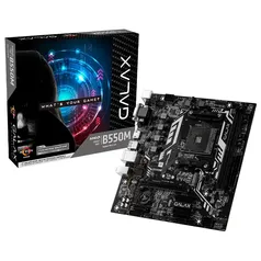 Placa Mãe GALAX B550M, AMD AM4, M-ATX, DDR4, M.2, PCIe 4.0