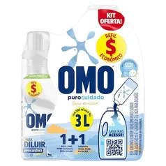 Sabão Líquido Omo Puro Cuidado Para Diluir 500ml + Garrafa para Diluir