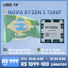 [BRASIL] Processador Ryzen 5 7500F CPU para Jogos Soquete AM5