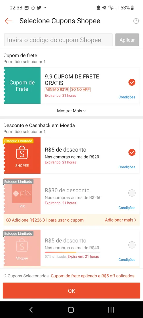 Imagem na descrição da promoção