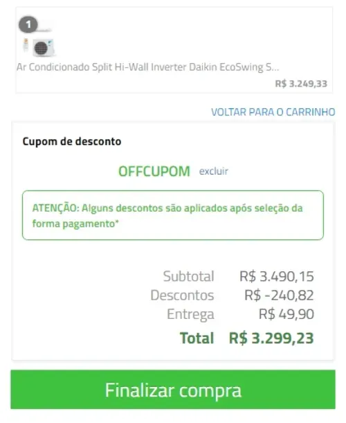 Imagem na descrição da promoção