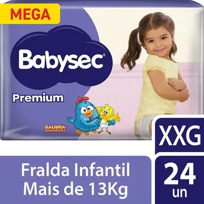 Fralda Babysec Galinha Pintadinha Premium Xxg 24 Unids