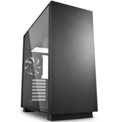 Gabinete Gamer Sharkoon Pure Steel sem Fonte, Mid Tower, USB 3.0, 2 Fans, Preto com Lateral em Vidro - PURE STEEL BLACK ATX