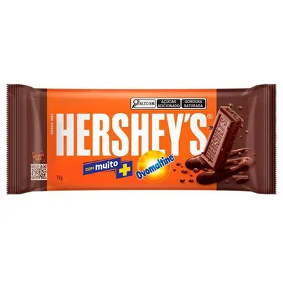 (Leve 3, pague menos, total para 3 unid R$8,97) Barra de Chocolate Ovomaltine 77g Hershey’s