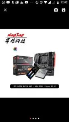 Kit Upgrade Amd Ryzen - MSI B450 Mortar - R3/R5/R7 - 2x8GB/2x16GB/4x8GB/4x16GB