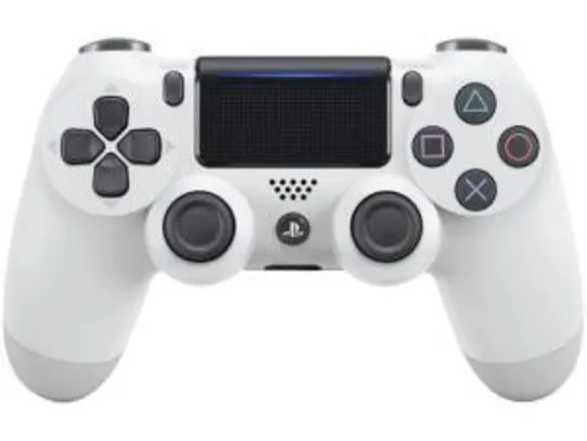 Controle Para PS4 Sem Fio Dualshock 4 Sony - Branco Glacial (Clube Da Lu) R$218