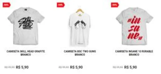 Camisetas à partir de 5,90