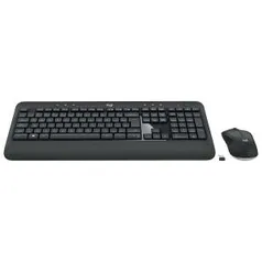 Combo Teclado e Mouse Logitech MK540 Advanced Sem Fio ABNT2 Black, | R$ 230