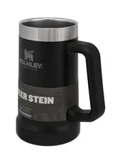 Caneca termica de cerveja beer stein 710ml stanley aço inox, Preto | R$192