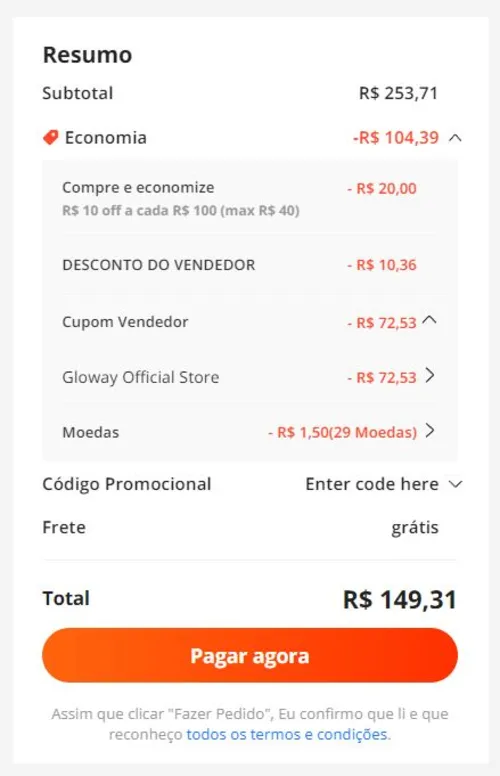 Imagem na descrição da promoção