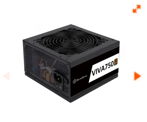 Fonte SilverStone VIVA 750, 750W, 80 Plus Bronze, PFC Ativo, SST-VA750-B