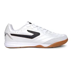 Chuteira Topper Maestro TD IV Futsal, Masculino, Branco/Preto/Dourado, 44