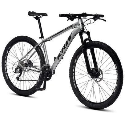 Bicicleta Aro 29 KRW Alumínio 27 Vel Shimano Altus, Freio Hidráulico, Susp. Trava Hidráulica e K7