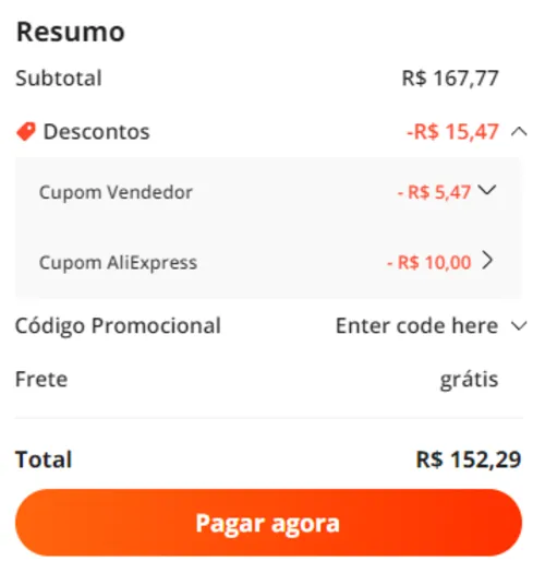 Imagem na descrição da promoção