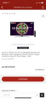 [APP] Smart TV LED 55" UHD 4K LG 55NANO81 NanoCell | R$2975