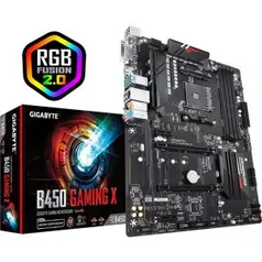 Placa Mãe Gigabyte B450 Gaming X, Chipset B450, AMD AM4, ATX, DDR4