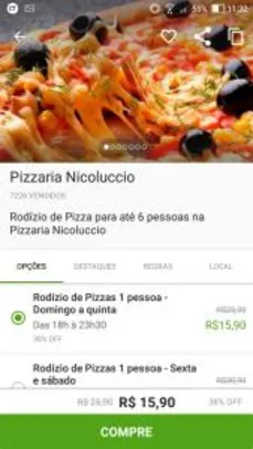 [Groupon] [SP] Rodízio de pizza - R$16