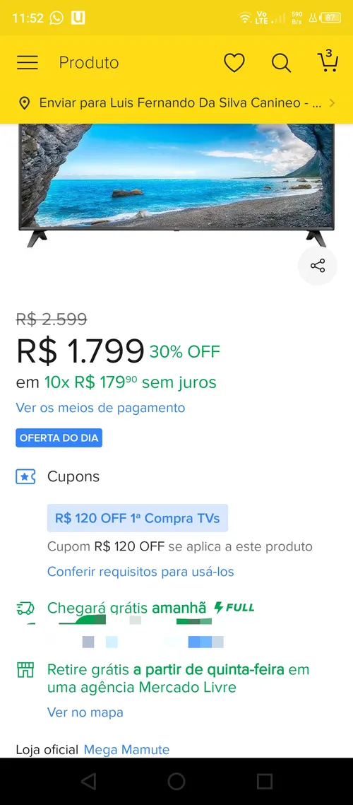 Imagem na descrição da promoção