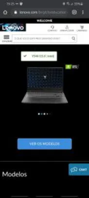 Notebook Gamer Lenovo Y540 RTX 2060 i7 | R$7.649