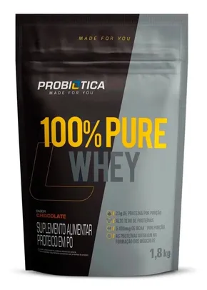 Saindo por R$ 177: 100% Pure Whey Concentrado - 1,8kg - Probiótica | Pelando