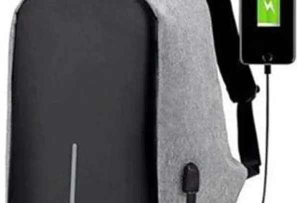 Mochila Anti-furto Com Compartimento P/Notebook Saida USB Para Carregamento De Dispositivos R$80