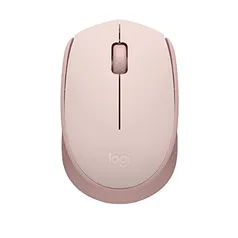 Mouse sem fio Logitech M170 com Design Ambidestro Compacto, Conexão USB e Pilha Inclusa - Rosa