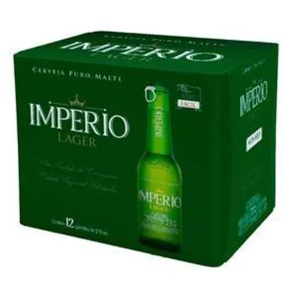 Cerveja Império Lager Puro Malte Long Neck 275ml caixa com 12 - R$40