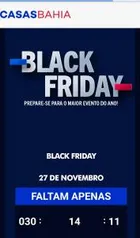 Cadastro Black Friday - Casas Bahia - Dica